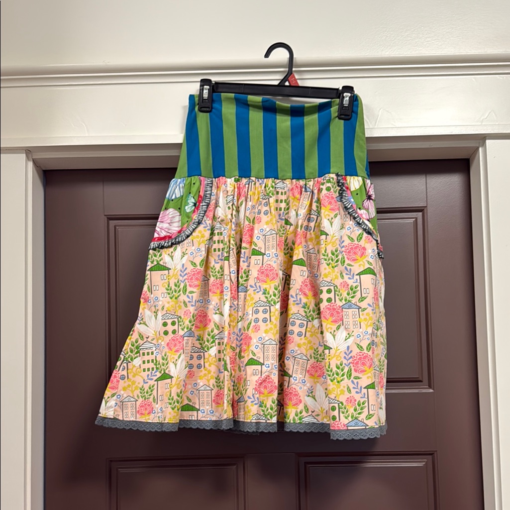 Matilda Jane Colorful Striped And Floral Skirt